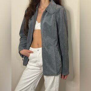 Dennis Basso Charcoal Gray Blazer